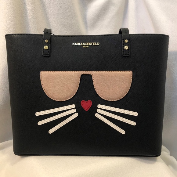Karl Lagerfeld Handbags - Karl Lagerfeld Maybelle Leather Choupette Tote